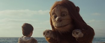 Movie still from “Where the Wild Things Are” (2009), directed by Spike Jonze – An image of a person holding an owl; Close Up shot, Low angle