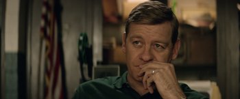 Movie still from “Woodlawn” (2015), directed by Jon Erwin – A person with a ring on his finger; Close Up shot, Over the shoulder angle