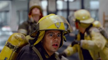 Movie still from “World Trade Center” (2006), directed by Oliver Stone – A group of people that are in a fire station; Close Up shot, Low angle
