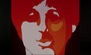 Movie still from “Yellow Submarine” (1968), directed by George Dunning – The face of a person; Extreme Close Up shot, Low angle