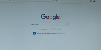 Movie still from “Yellowstone” (2018), created by John Linson – A computer screen showing a google search page; Extreme Close Up shot, High angle