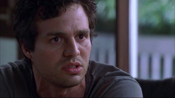 Movie still from “You Can Count on Me” (2000), directed by Kenneth Lonergan – A man's face as he stares into the distance; Close Up shot, Low angle