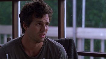 Movie still from “You Can Count on Me” (2000), directed by Kenneth Lonergan – A person sitting in a chair; Close Up shot, Over the shoulder angle