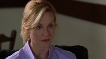 Movie still from “You Can Count on Me” (2000), directed by Kenneth Lonergan – A person wearing a purple shirt; Close Up shot, Over the shoulder angle