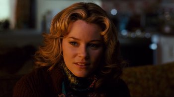 Movie still from “Zack and Miri Make a Porno” (2008), directed by Kevin Smith – A woman's face in the dark; Close Up shot, Over the shoulder angle