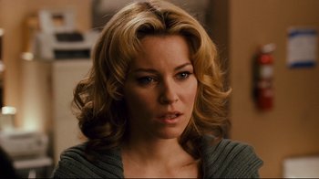 Movie still from “Zack and Miri Make a Porno” (2008), directed by Kevin Smith – A person wearing a sweater; Close Up shot, Over the shoulder angle