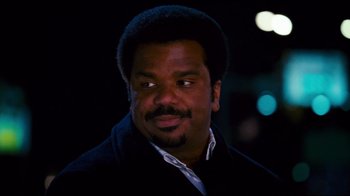 Movie still from “Zack and Miri Make a Porno” (2008), directed by Kevin Smith – A person wearing a jacket; Close Up shot, Over the shoulder angle