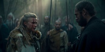 Movie still from “Barbarians” (2020), created by Arne Nolting – Medium shot, Over the shoulder angle