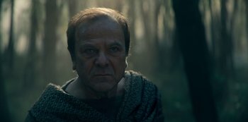 Movie still from “Barbarians” (2020), created by Arne Nolting – Close Up shot, Low angle