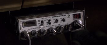 The front panel of an old radio receiver