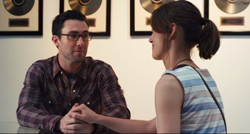 Movie still from “Begin Again” (2013), directed by John Carney – Medium shot, Over the shoulder angle