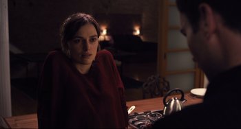 Movie still from “Begin Again” (2013), directed by John Carney – Medium shot, Over the shoulder angle