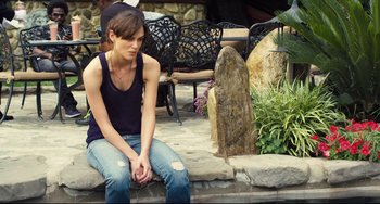 Movie still from “Begin Again” (2013), directed by John Carney – Medium shot, High angle