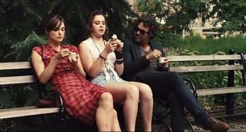Movie still from “Begin Again” (2013), directed by John Carney – Medium shot, Over the shoulder angle