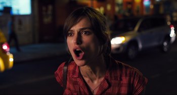 Movie still from “Begin Again” (2013), directed by John Carney – Close Up shot, Over the shoulder angle