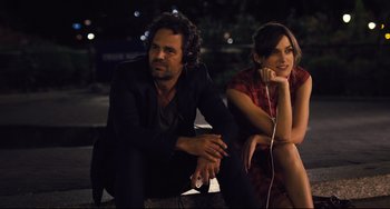 Movie still from “Begin Again” (2013), directed by John Carney – Medium shot, Over the shoulder angle