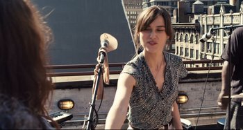 Movie still from “Begin Again” (2013), directed by John Carney – Medium shot, Overhead angle