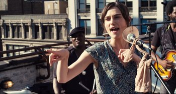 Movie still from “Begin Again” (2013), directed by John Carney – Medium shot, High angle