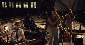 Movie still from “Begin Again” (2013), directed by John Carney – Wide shot, High angle