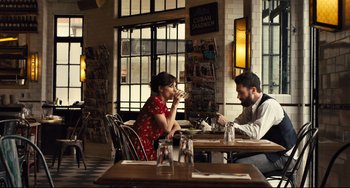 Movie still from “Begin Again” (2013), directed by John Carney – Wide shot, Over the shoulder angle