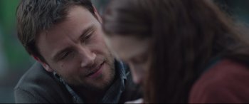 Movie still from “Berlin Syndrome” (2017), directed by Cate Shortland – A man and a woman's face; Close Up shot, Over the shoulder angle