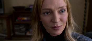 Movie still from “Chambers” (2019), created by Leah Rachel – A woman's face with blue eyes; Close Up shot, Over the shoulder angle