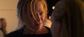 Movie still from “Chambers” (2019), created by Leah Rachel – A person talking to another person; Close Up shot, Over the shoulder angle