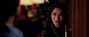 Movie still from “Da 5 Bloods” (2020), directed by Spike Lee – A person wearing a black shirt; Close Up shot, Over the shoulder angle