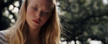 Movie still from “Dear John” (2010), directed by Lasse Hallström – A person with long blonde hair; Close Up shot, Low angle
