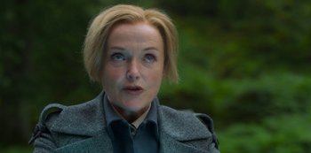 Movie still from “Fate: The Winx Saga” (2021), created by Brian Young – A person with short hair; Close Up shot, Low angle