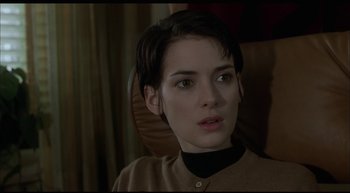 Movie still from “Girl, Interrupted” (1999), directed by James Mangold – A person sitting in a chair; Close Up shot, High angle