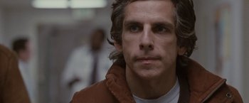 Movie still from “Greenberg” (2010), directed by Noah Baumbach – Ben stiller in a scene from the movie while we 're young; Close Up shot, Over the shoulder angle