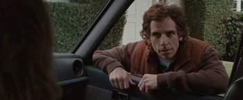 Movie still from “Greenberg” (2010), directed by Noah Baumbach – A man sitting in the driver's seat of a car; Close Up shot, Over the shoulder angle