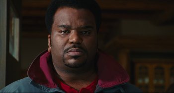 Movie still from “Hot Tub Time Machine” (2010), directed by Steve Pink – A person wearing a jacket; Close Up shot, Low angle