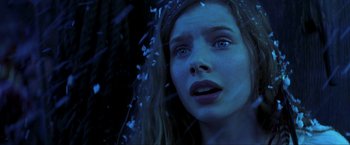 Movie still from “Peter Pan” (2003), directed by P.J. Hogan – A person wearing a headband; Close Up shot, Low angle