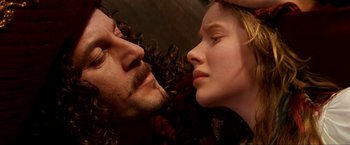 Movie still from “Peter Pan” (2003), directed by P.J. Hogan – Two people face to face; Close Up shot, Low angle