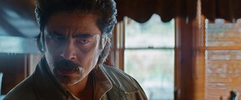 Movie still from “Savages” (2012), directed by Oliver Stone – A person wearing a shirt; Close Up shot, Over the shoulder angle