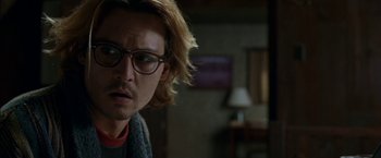 Movie still from “Secret Window” (2004), directed by David Koepp – A person wearing glasses; Close Up shot, Low angle