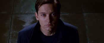 Movie still from “Spider-Man 3” (2007), directed by Sam Raimi – Close Up shot, High angle