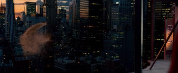 Movie still from “Spider-Man 3” (2007), directed by Sam Raimi – Extreme Wide shot, High angle