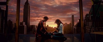 Movie still from “Spider-Man 3” (2007), directed by Sam Raimi – Wide shot, Low angle