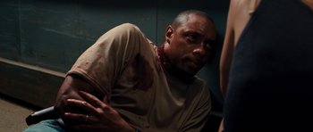 Movie still from “The Bounty Hunter” (2010), directed by Andy Tennant – A person with blood on his face; Close Up shot, High angle