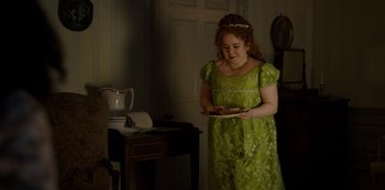 Movie still from “Bridgerton” (2020), created by Chris Van Dusen – Medium shot, High angle