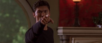 Movie still from “The Fast and the Furious” (2001), directed by Rob Cohen – A man pointing at the camera with his finger pointed at the camera; Close Up shot, Low angle