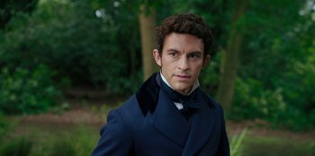 Movie still from “Bridgerton” (2020), created by Chris Van Dusen – Close Up shot, High angle