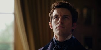 Movie still from “Bridgerton” (2020), created by Chris Van Dusen – Close Up shot, Low angle