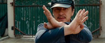 Movie still from “The Karate Kid” (2010), directed by Harald Zwart – A person wearing a hat; Close Up shot, High angle