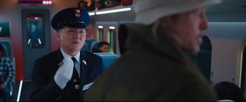 Movie still from “Bullet Train” (2022), directed by David Leitch – Close Up shot, Over the shoulder angle