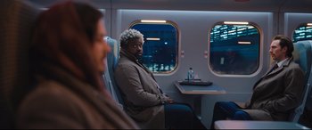 Movie still from “Bullet Train” (2022), directed by David Leitch – Medium shot, Over the shoulder angle