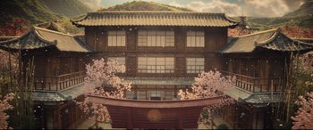 Movie still from “Bullet Train” (2022), directed by David Leitch – Extreme Wide shot, Low angle